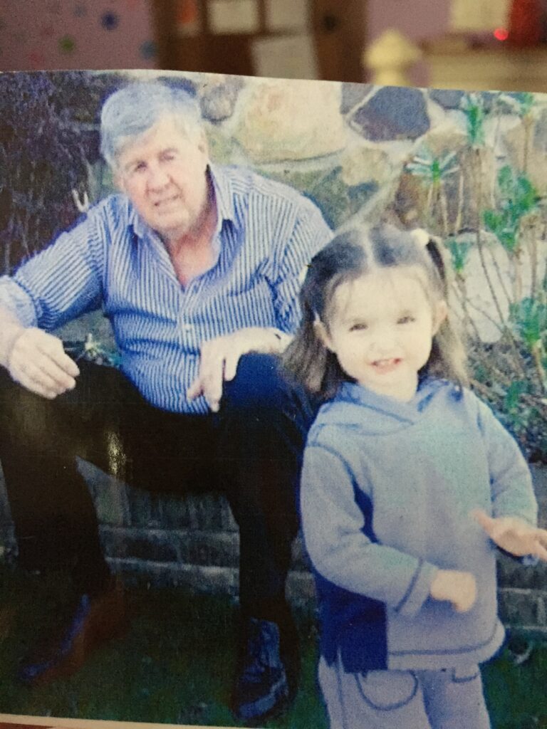 Photo of me and my Grandfather in the garden